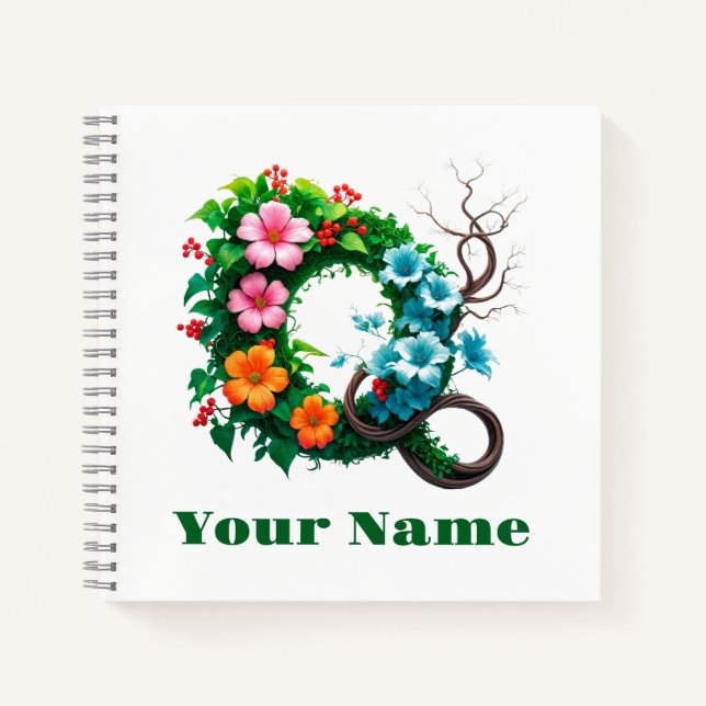 Personalized Letter Q Notebook (Front)