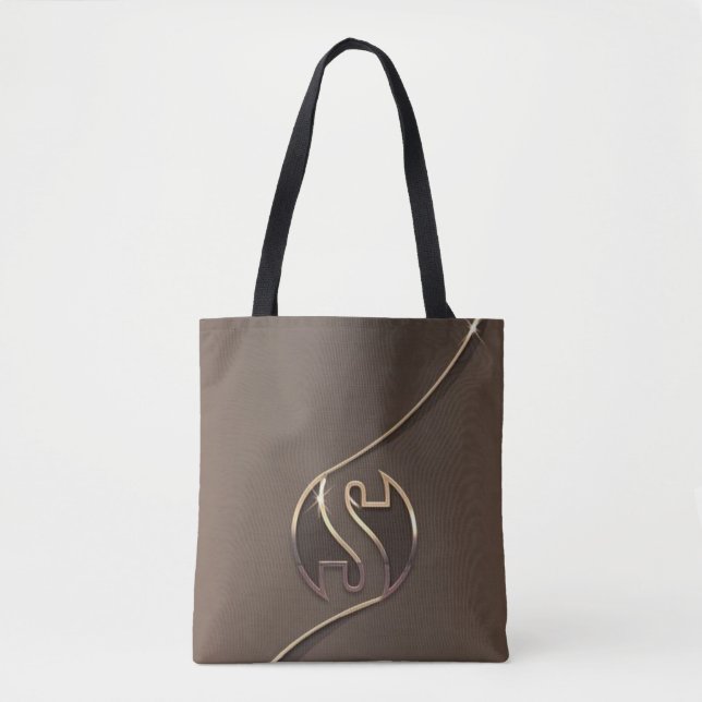  Personalized Letter S Tote Bag (Front)