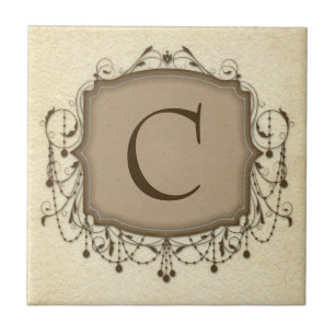 Personalized Letter Tiles, Decorative Chandelier C Tile
