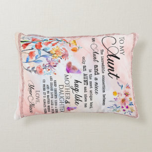 Personalized Letter To My Aunt Accent Pillow