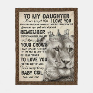 Personalized Letter To My Daughter Fleece Blanket