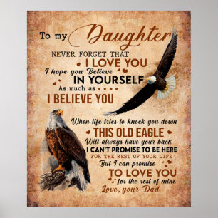 Personalized Letter To My Daughter From Dad, Poster