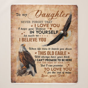 Personalized Letter To My Daughter From Dad Sherpa Blanket
