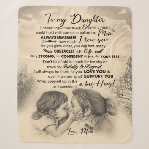 Personalized Letter To My Daughter From Mom Sherpa Blanket