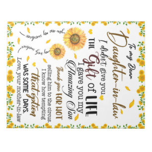 Personalized Letter To My Daughter In Law Notepad