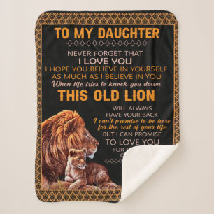 Personalized Letter To My Daughter Love From Dad B Sherpa Blanket