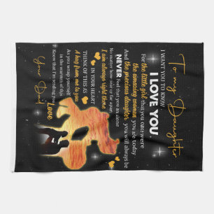Personalized Letter To My Daughter Love From Dad Kitchen Towel