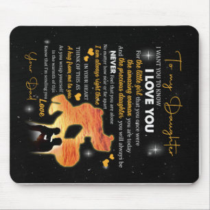 Personalized Letter To My Daughter Love From Dad Mouse Pad