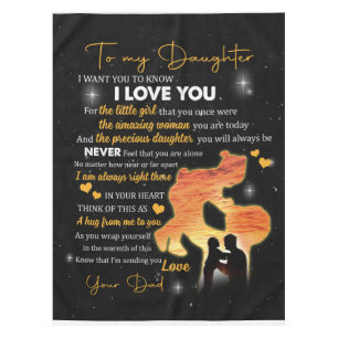 Personalized Letter To My Daughter Love From Dad Tablecloth