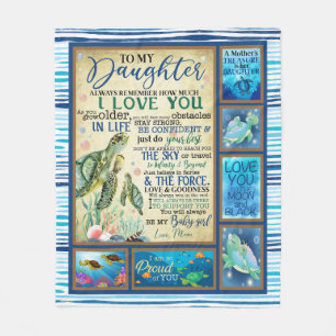 Personalized Letter To My Daughter Love From Mom Fleece Blanket
