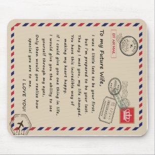 Personalized  Letter To My Future Wife Mouse Pad