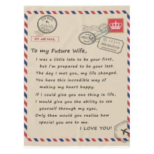 Personalized  Letter To My Future Wife Tablecloth