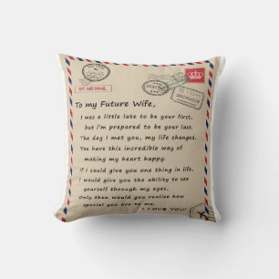 Personalized Letter To My Future Wife Throw Pillow