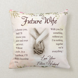 Personalized Letter To My Future Wife, Throw Pillow