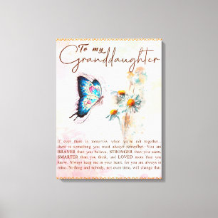Personalized Letter To My Granddaughter Canvas Print