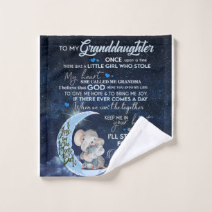 Personalized Letter To My Granddaughter, Elephant Wash Cloth