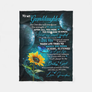Personalized Letter To My Granddaughter Fleece Blanket