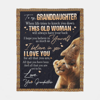 Personalized Letter To My Granddaughter Fleece Blanket