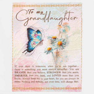 Personalized Letter To My Granddaughter Fleece Blanket