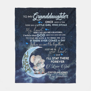 Personalized Letter To My Granddaughter Fleece Blanket