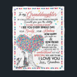 Personalized Letter To My Granddaughter From Gran Fleece Blanket<br><div class="desc">Personalized Letter To My Granddaughter From Grandma</div>
