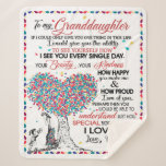 Personalized Letter To My Granddaughter From Gran Sherpa Blanket<br><div class="desc">Personalized Letter To My Granddaughter From Grandma</div>
