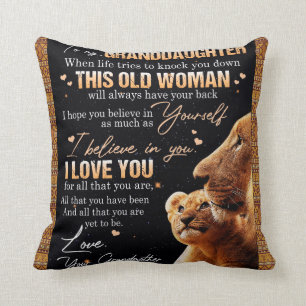 Personalized Letter To My Granddaughter From Grand Throw Pillow