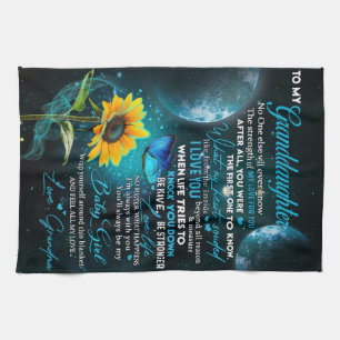 Personalized Letter To My Granddaughter Kitchen Towel