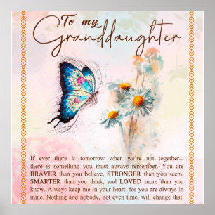 Personalized Letter To My Granddaughter Poster