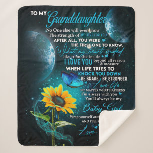 Personalized Letter To My Granddaughter Sherpa Blanket