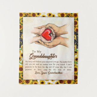 Personalized Letter To My Granddaughter Tapestry