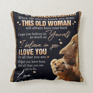 Personalized Letter To My Granddaughter Throw Pillow