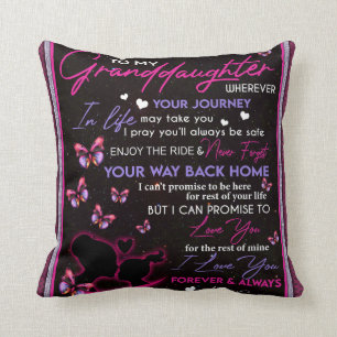 Personalized Letter To My Granddaughter Throw Pillow