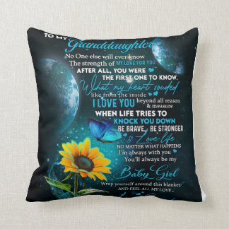 Personalized Letter To My Granddaughter Throw Pillow