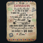 Personalized Letter To My GrandSon, Birthday Gift Baby Blanket<br><div class="desc">Personalized Letter To My GrandSon,  Birthday Gift</div>