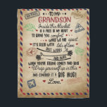 Personalized Letter To My GrandSon, Birthday Gift Fleece Blanket<br><div class="desc">Personalized Letter To My GrandSon,  Birthday Gift</div>