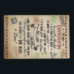 Personalized Letter To My GrandSon, Birthday Gift Laminated Place Mat<br><div class="desc">Personalized Letter To My GrandSon,  Birthday Gift</div>