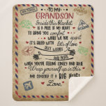 Personalized Letter To My GrandSon, Birthday Gift Sherpa Blanket<br><div class="desc">Personalized Letter To My GrandSon,  Birthday Gift</div>