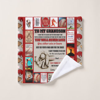 Personalized Letter To My GrandSon Birthday Gift Wash Cloth