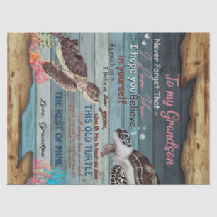 Personalized Letter To My Grandson From Grandpa Tissue Paper