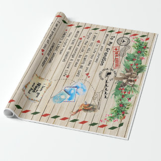 Personalized Letter To My Grandson From Grandpa Wrapping Paper