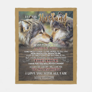 Personalized Letter To My Husband Fleece Blanket