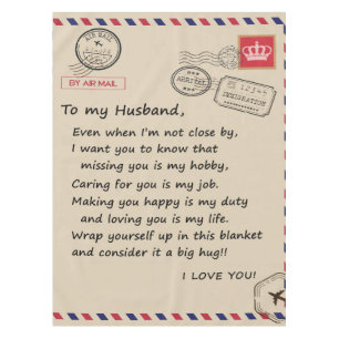 Personalized Letter To My Husband From Wife Tablecloth