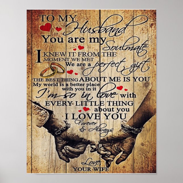 Personalized Letter to My Husband | Home Decor (Front)