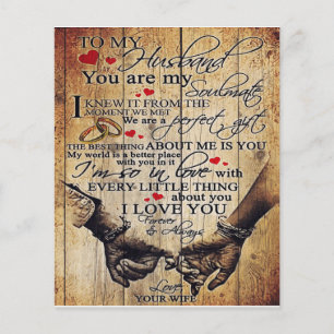 Personalized Letter to My Husband   Home Decor Flyer