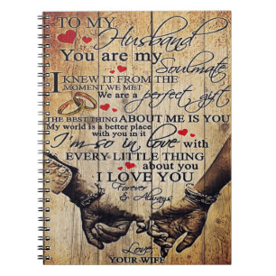 Personalized Letter to My Husband   Home Decor Notebook