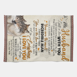 Personalized Letter To My Husband Kitchen Towel