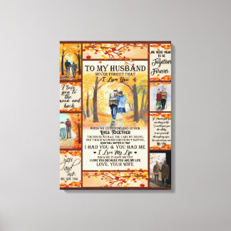 Personalized Letter To My Husband, Love Husband Canvas Print
