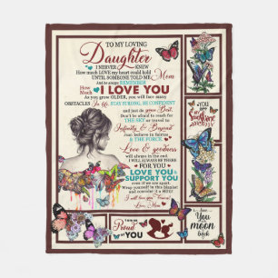 Personalized Letter To My Loving Daughter Fleece Blanket