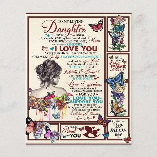 Personalized Letter To My Loving Daughter Flyer (Front)